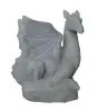 Product image 2 of the product “Sitting dragon on stone, looking to the right. The height is about 65 cm. Riverstone, natural stone. ”